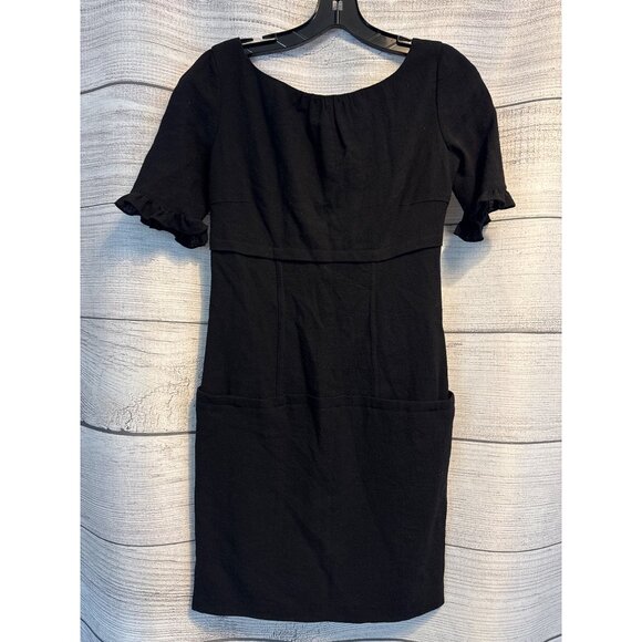 Vera Wang Black Short-Sleeve Dress Size 2 - Picture 1 of 3